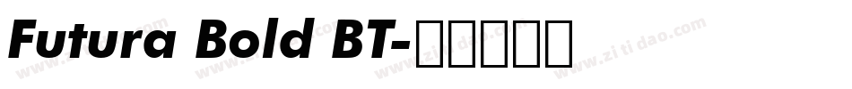 Futura Bold BT字体转换